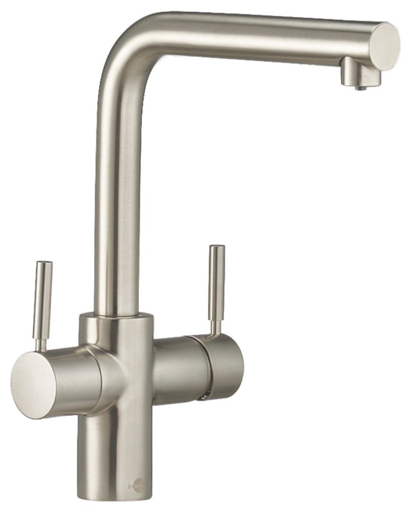 Image of InSinkErator 3N1 Hot & Cold Water Tap Brushed Steel 