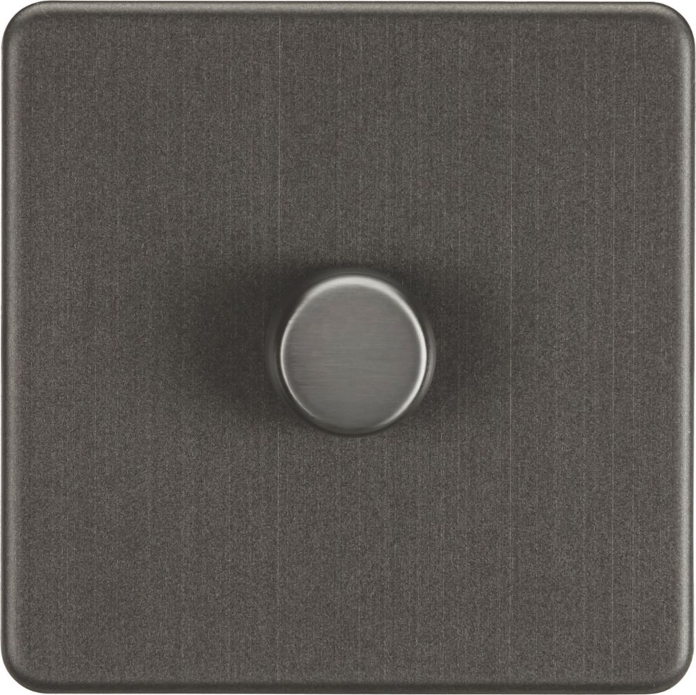 Image of Knightsbridge 1-Gang 2-Way LED Dimmer Switch Smoked Bronze 
