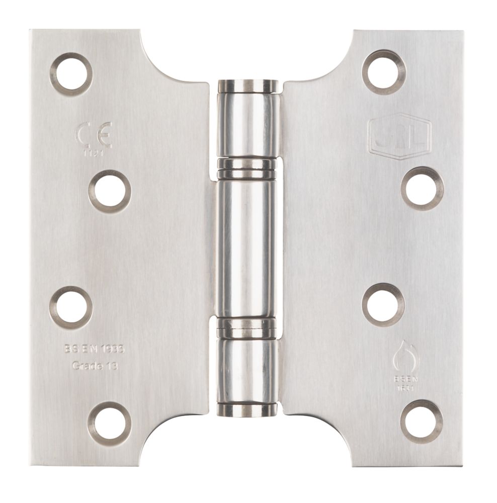 Image of Smith & Locke Polished Stainless Steel Grade 13 Fire Rated Parliament Hinges 102mm x 102mm 2 Pack 