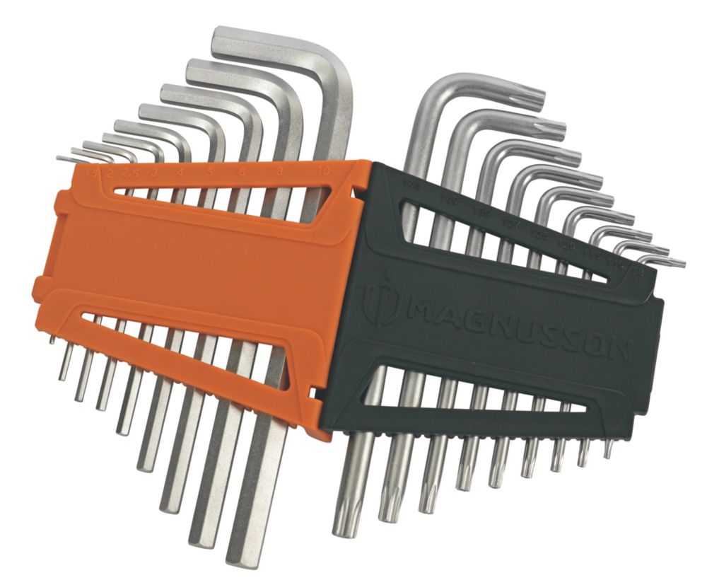Image of Magnusson Metric & TX Hex Keys 18 Pcs 