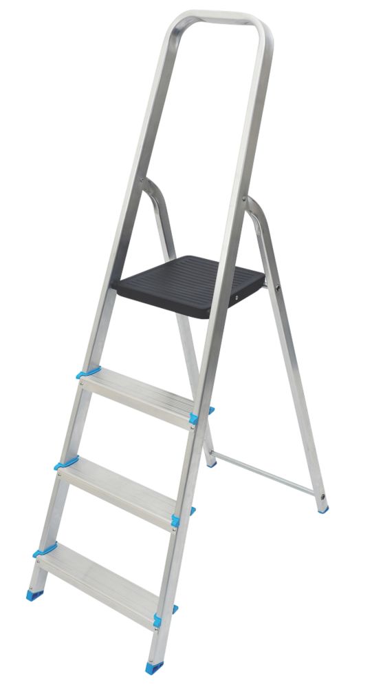 Image of Mac Allister Aluminium 4-Treads Stepladder 0.83m 