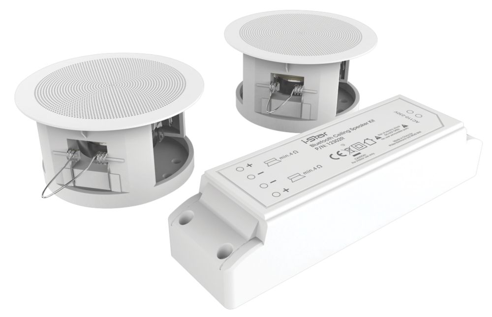 Image of iStar 3.3" 6W RMS Wireless Wireless Compact Ceiling Speaker Kit 10m White 