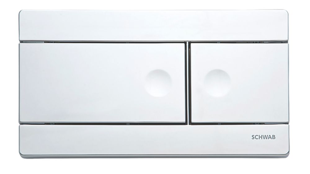 Image of Fluidmaster Schwab Line 360161 Dual-Flush Flushing Plate Gloss Chrome 