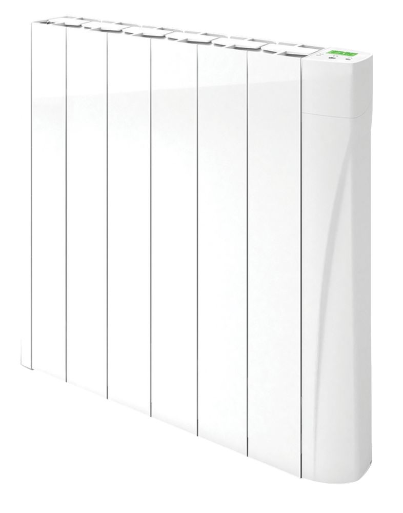 Image of TCP Wall-Mounted Smart Wi-Fi Digital Oil-Filled Electric Radiator White 750W 