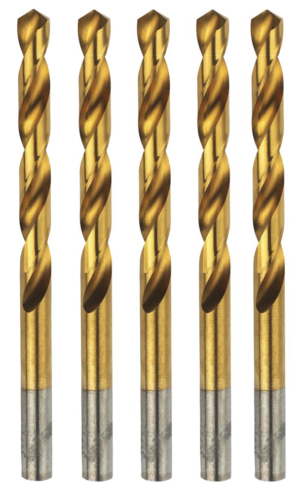 Image of Erbauer Straight Shank Ground HSS Drill Bits 10mm x 133mm 5 Pack 