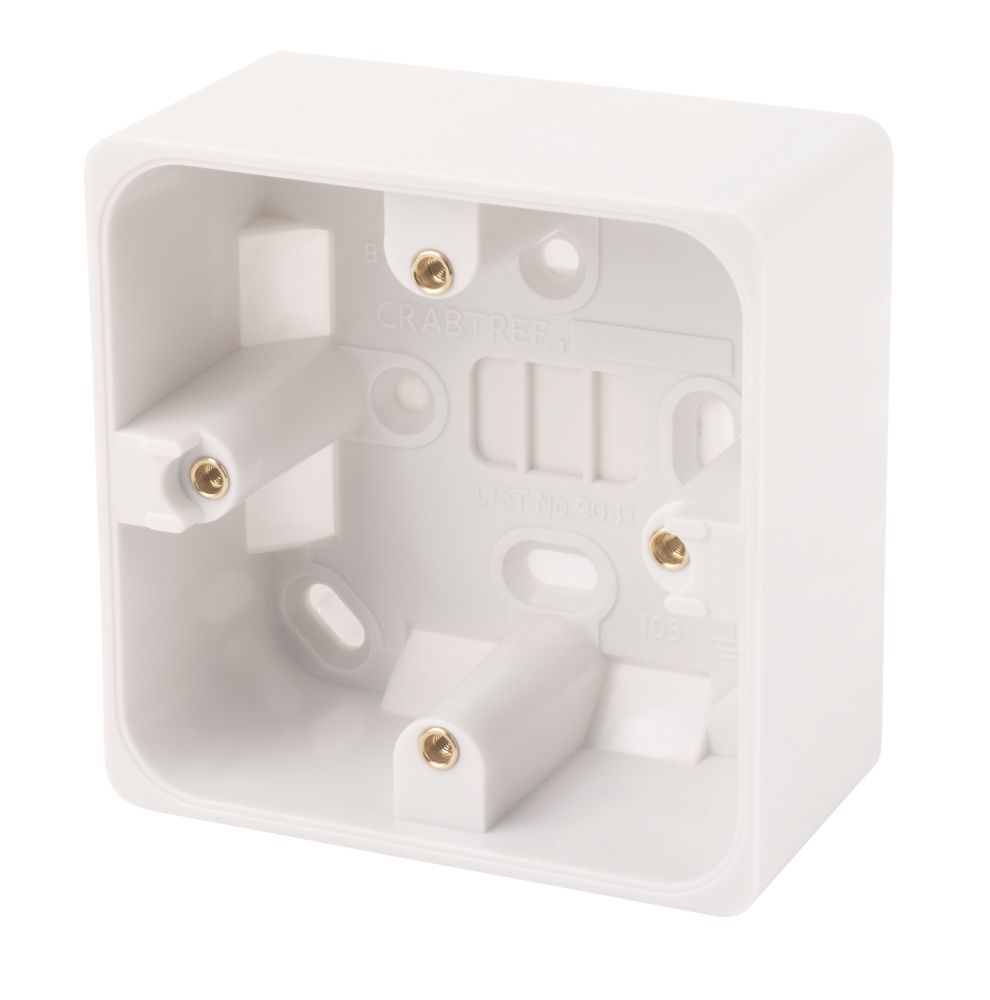 Image of Crabtree Capital 1-Gang Surface Pattress Moulded Box 44mm 