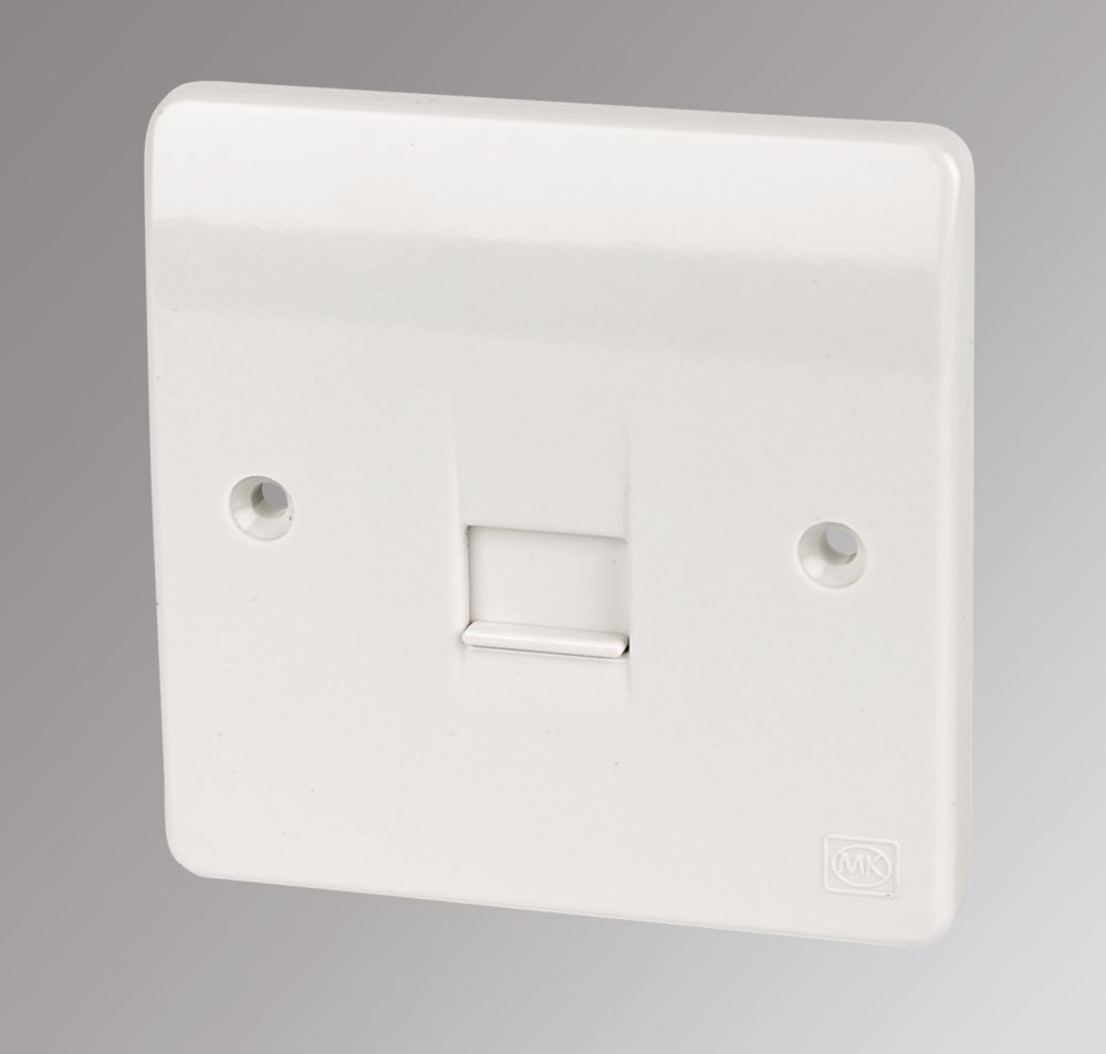 Image of MK Logic Plus Slave Telephone Socket White 