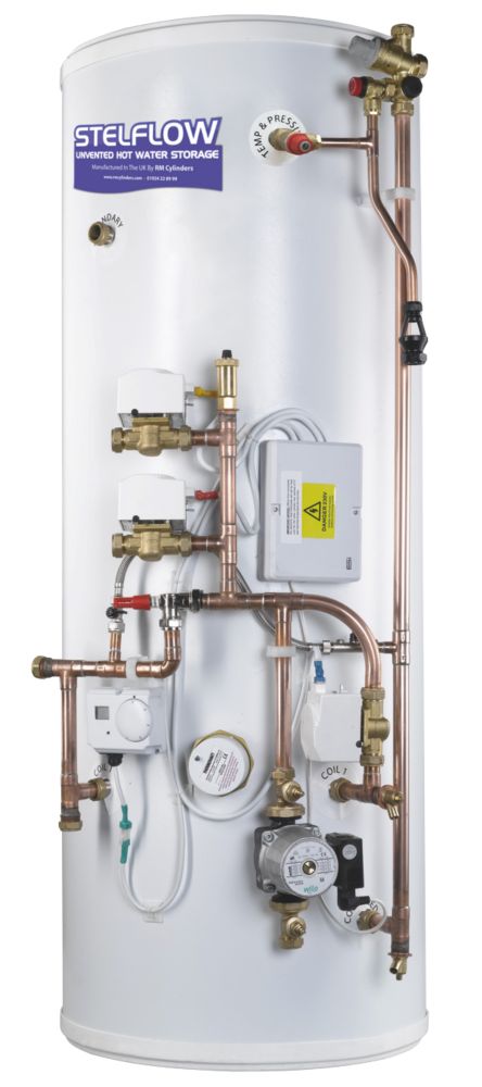 Image of RM Cylinders Indirect Pre-Plumb Unvented Twin Zone Cylinder 180Ltr 