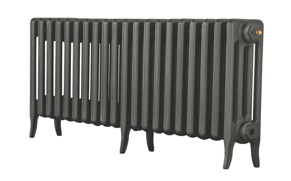 Image of Arroll Neo-Classic 4-Column Cast Iron Radiator 460mm x 1114mm Cast Grey 3517BTU 