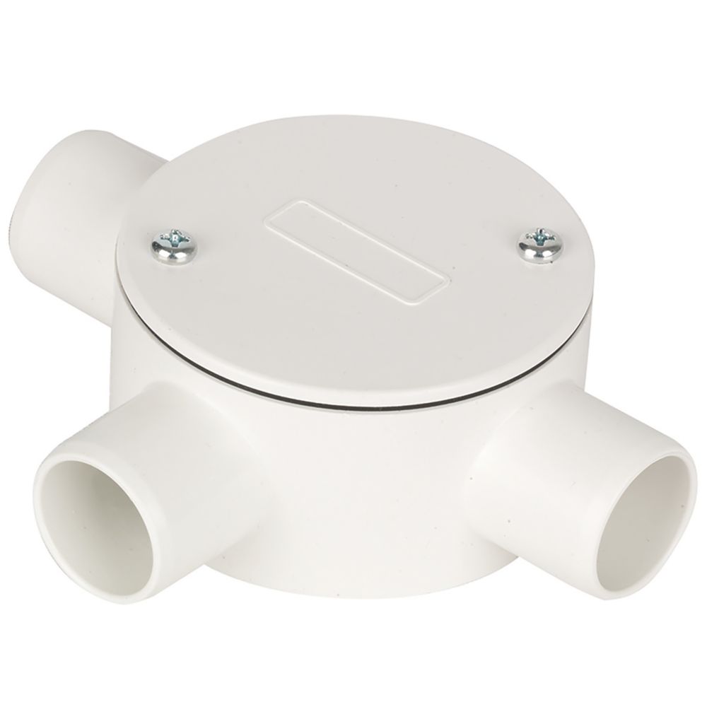 Image of Deta TTE 3 Way 20mm Tee Box White 