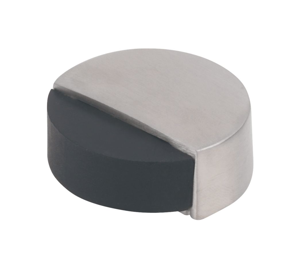 Image of Eclipse Round Door Stop 47 x 21mm Satin Stainless Steel 