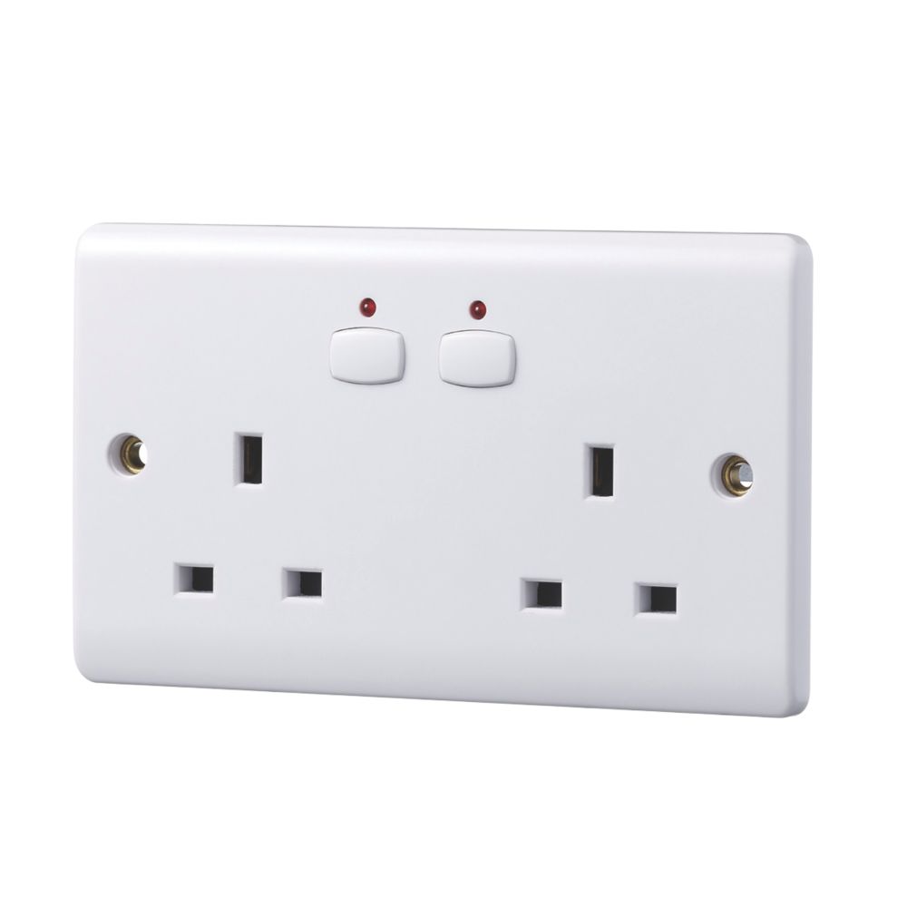 Image of Energenie MiHome 13A 2-Gang SP Switched Smart Socket White 