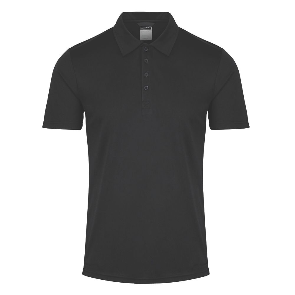 Image of Regatta Honestly Made Polo Shirt Black Medium 40" Chest 