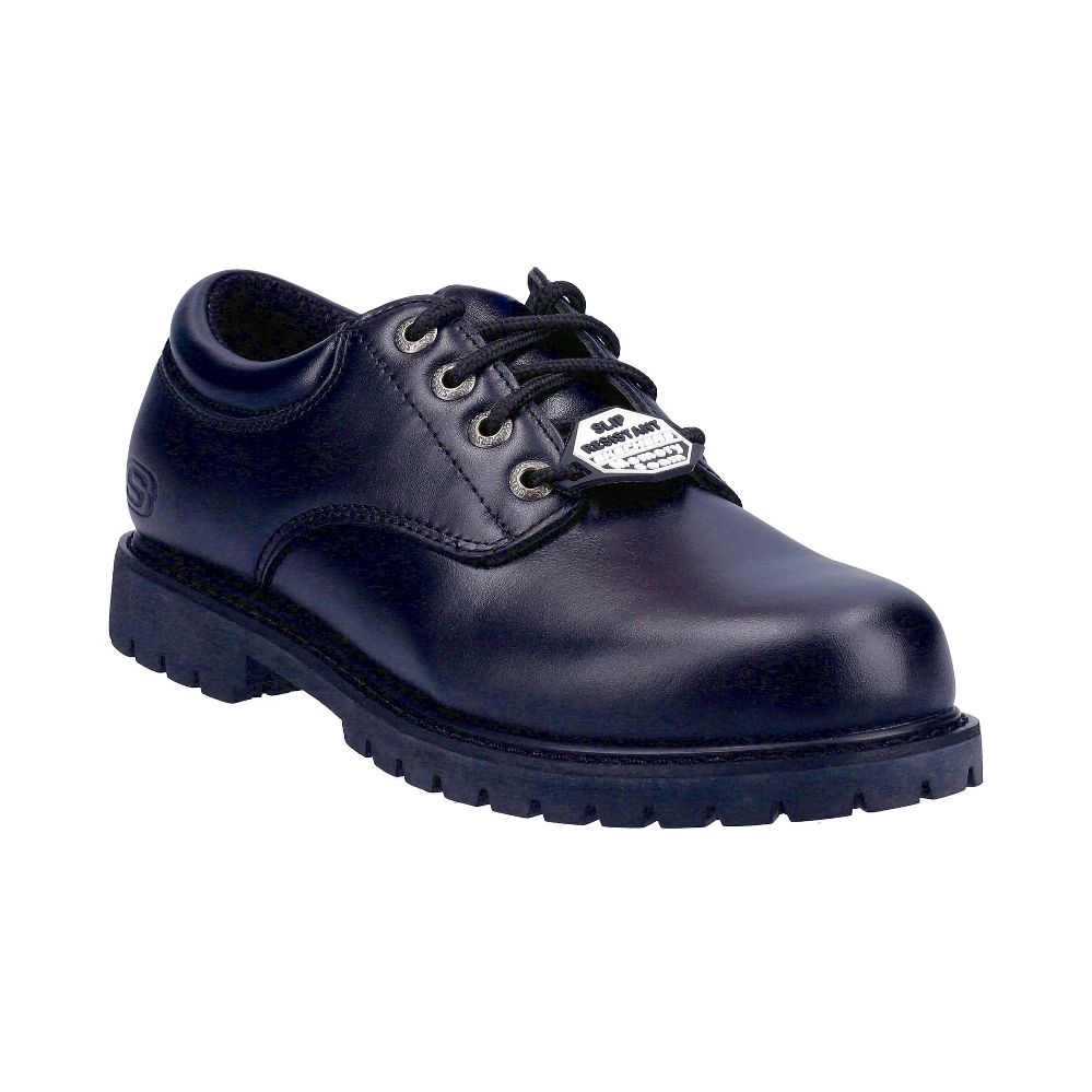 Image of Skechers Cottonwood Elks Metal Free Non Safety Shoes Black Size 6 