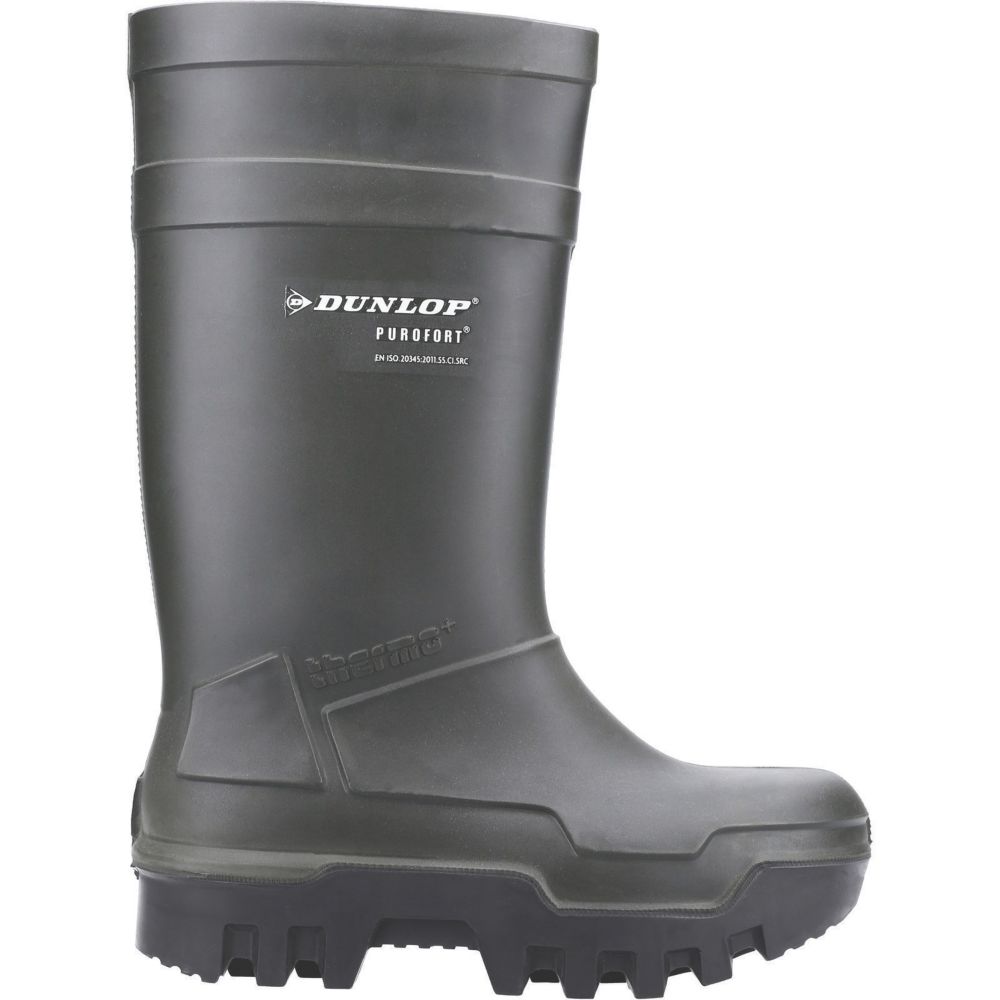 Image of Dunlop Purofort Thermo+ Safety Wellies Green Size 10 