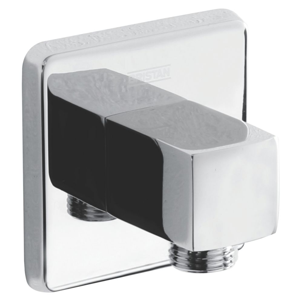 Image of Bristan Easyfit Contemporary Square Shower Wall Outlet Chrome 55mm 