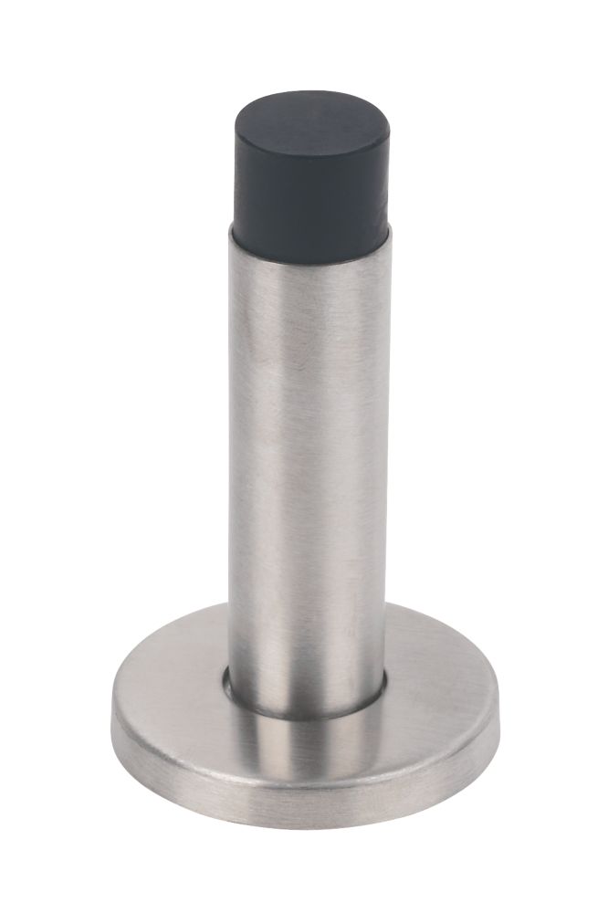 Image of Eclipse Cylinder Projection Door Stop 20 x 85mm Satin Stainless Steel 