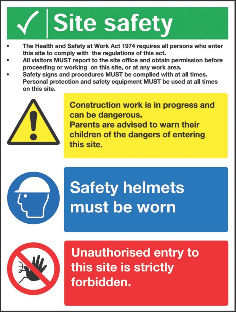 Image of "Site Safety" Sign 400mm x 300mm 