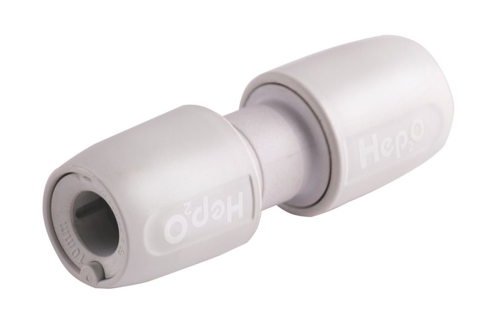Image of Hep2O Plastic Push-Fit Equal Coupler 10mm 