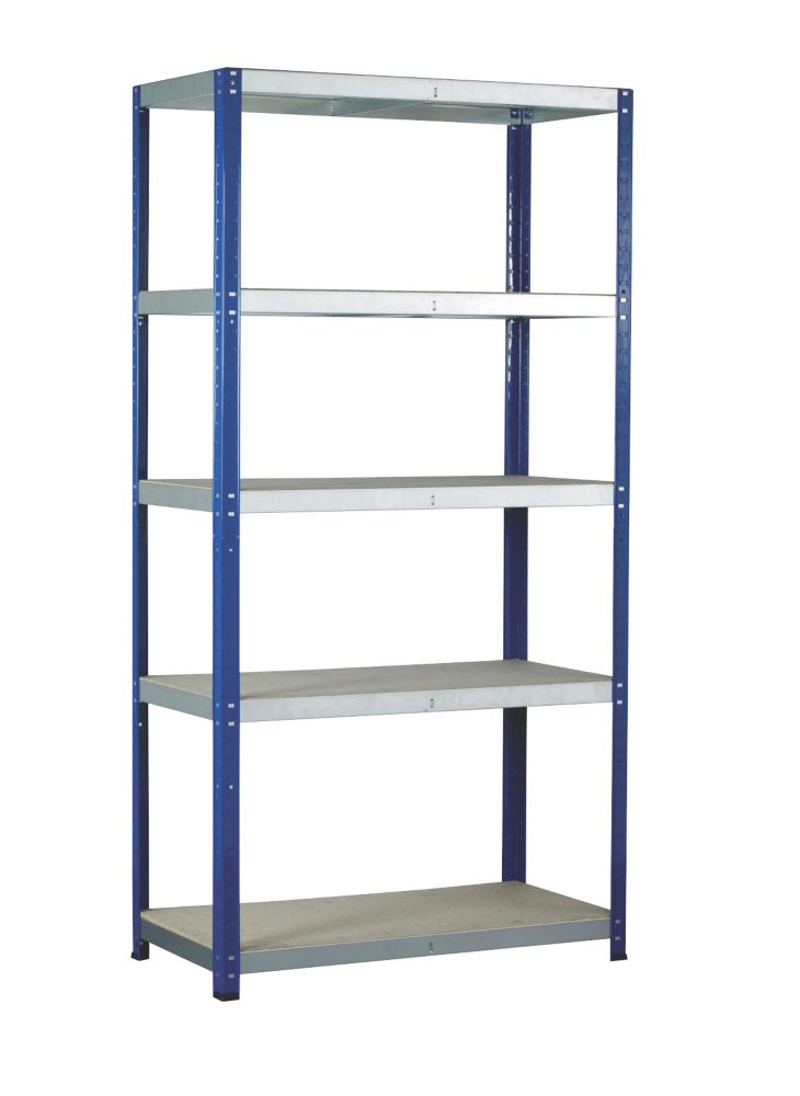 Image of 5-Tier Powder-Coated Steel Ecorax Shelving 900mm x 450mm x 1800mm 