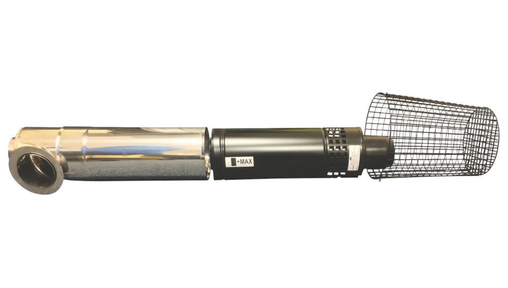 Image of Grant Yellow Horizontal Flue Short Up To 26kW 270-350mm Black 