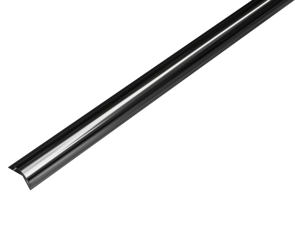 Image of Splashwall External Corner Polished Silver 2420mm x 4mm 