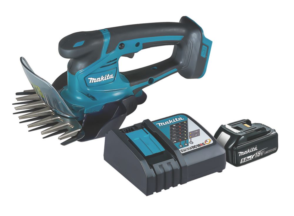 Image of Makita DUM604RTX 18V 1 x 5.0Ah Li-Ion LXT Cordless Grass Shears 