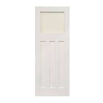 Image of Edwardian 1-Clear Light Primed White Wooden 3-Panel Shaker Internal Door 1981mm x 686mm 
