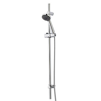 Image of Highlife Bathrooms Nevis Shower Kit Contemporary Design Chrome Finish 