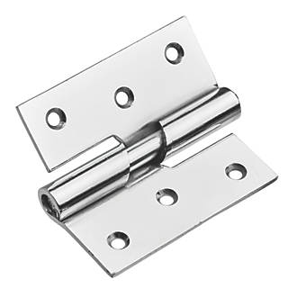 Image of Smith & Locke Polished Chrome Rising Butt Hinges RH 75mm x 70.6mm 2 Pack 