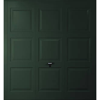 Image of Gliderol Georgian 8' x 6' 6" Non-Insulated Frameless Steel Up & Over Garage Door Fir Green 