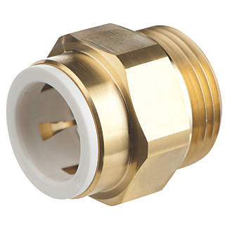 Image of Flomasta Twistloc SBMCC6741M Brass Push-Fit Adapting Male Pipe Fitting Adaptor 22mm x 1" 