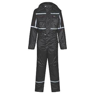 Image of Regatta Waterproof Insulated Coverall All-in-1s Black XXX Large 48" Chest 32" L 