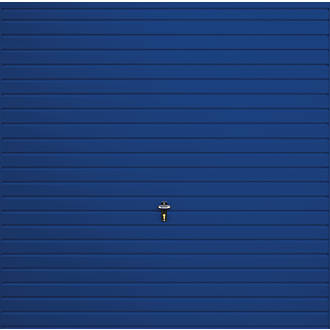 Image of Gliderol Horizontal 7' 6" x 7' Non-Insulated Framed Steel Up & Over Garage Door Signal Blue 