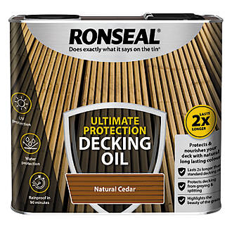 Image of Ronseal Ultimate Decking Oil Natural Cedar 2.5Ltr 