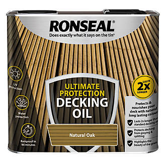 Image of Ronseal Ultimate Decking Oil Natural Oak 2.5Ltr 