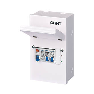 Image of Chint NX3 Series 5-Module 2-Way Part-Populated Garage Consumer Unit 