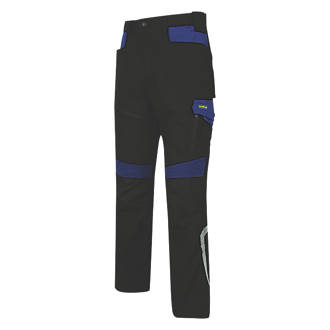 Image of Goodyear GYPNT010 Contrast Detail Work Trousers Black/Blue 30" W 31" L 