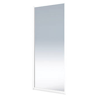 Image of Aqualux Aqua 3 Framed White Bathscreen 1375mm x 750mm 