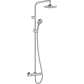 Image of Hansgrohe Vernis Blend Showerpipe 200 Shower System with Thermostatic Mixer Modern Design Chrome 