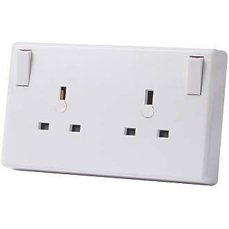 Image of LAP 13A 1G to 2G Switched Converter Socket White 