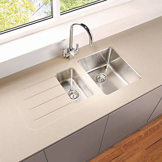 Image of Metis Sand Sink Module with 1.5 Bowl Stainless Steel Sink 3050mm x 620mm x 15mm 