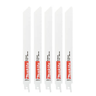 Image of Makita P-04927 Multi-Material Reciprocating Saw Blades 200mm 5 Pack 