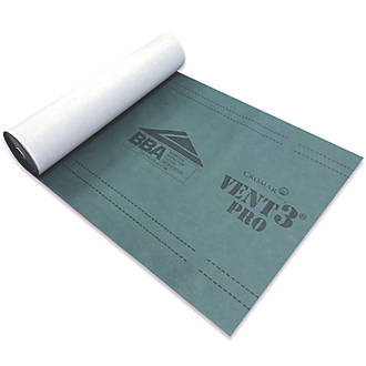 Image of Cromar Vent3 PRO Waterproof Roofing Membrane Light Green & White Under-Face 50m x 1m 