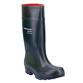 Image of Dunlop Purofort Professional Metal Free Non Safety Wellies Green Size 11 
