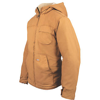 Image of Dickies Sherpa Lined Duck Jacket Rinsed Brown Medium 38-40" Chest 