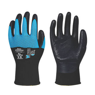 Image of Wonder Grip WG-422 Bee-Smart Protective Work Gloves Blue / White Large 