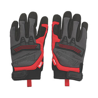 Image of Milwaukee Demolition Gloves Black/Red Medium 