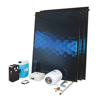 Image of Joule Cylinders Navitas 1.61kW 3 Panel On-Roof Thermal Solar Panel Kit With Tile Roof Kit 
