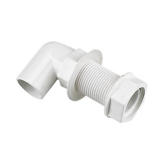 Image of FloPlast Bent Tank Connector White 21.5mm 5 Pack 